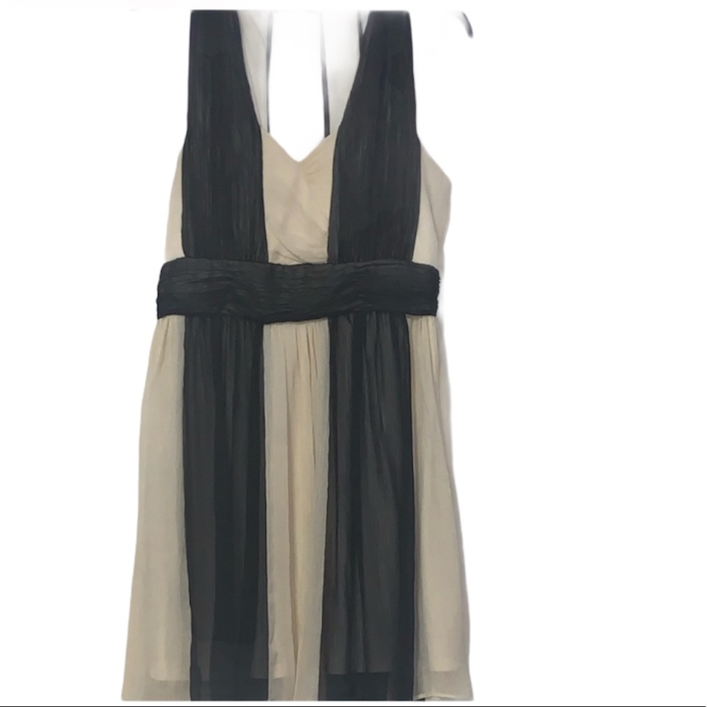 Black& Cream Elegant Cocktail Dress